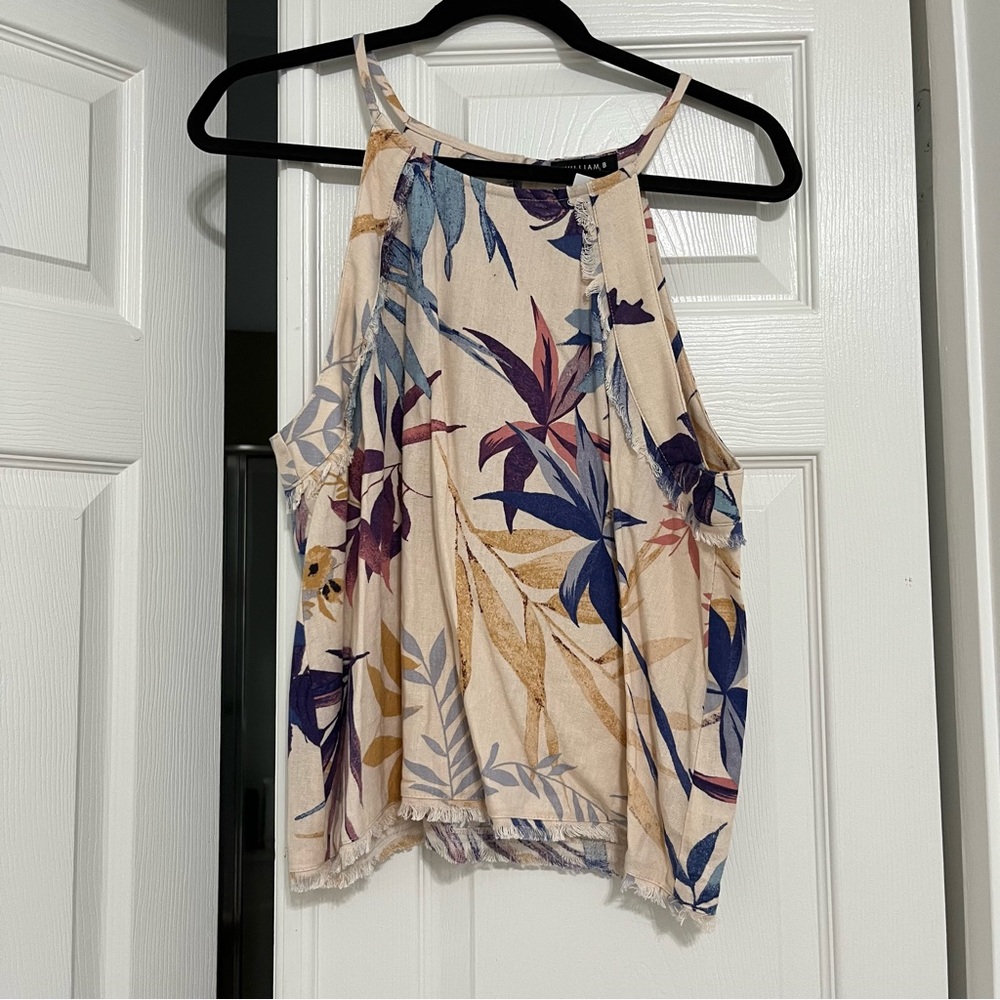 Tropical Print Halter Top
